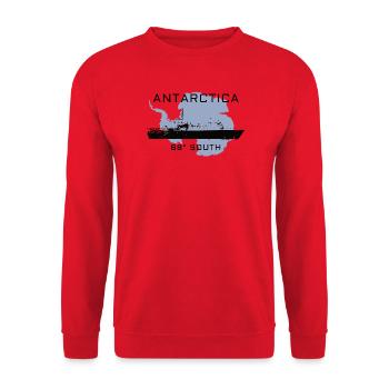 Antarktika Expedition 68°S - Unisex Pullover - Rot - Vorne - Alina (178cm) & Michal (187cm)