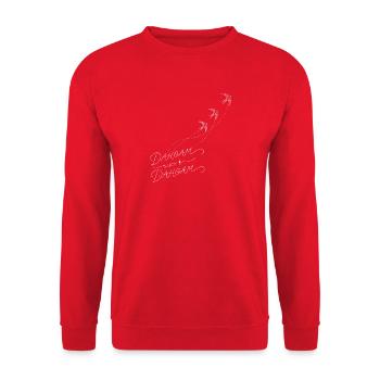 Dahoam isch dahoam Schwaben Schwalben T-Shirt - Unisex Pullover - Rot - Vorne - Alina (178cm) & Michal (187cm)