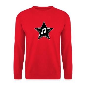 Musikgenres Stern: Acid bis Trance - Unisex Pullover - Rot - Vorne - Alina (178cm) & Michal (187cm)