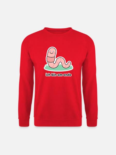 ich bin am ende – Wurm Meme - Unisex Pullover - Rot