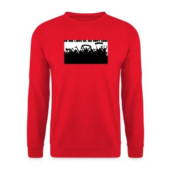 Fussball Fans Ultras - Unisex Pullover - Rot - Vorne - Alina (178cm) & Michal (187cm)