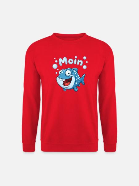 Mondfisch Abenteuer - Unisex Pullover - Rot