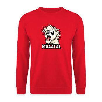 METAL-ziege - Unisex Pullover - Rot - Vorne - Alina (178cm) & Michal (187cm)