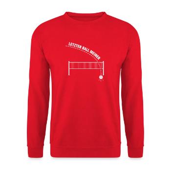 Letzter Ball meiner Padel Tennis Spieler Spruch Sh - Unisex Pullover - Rot - Vorne - Alina (178cm) & Michal (187cm)