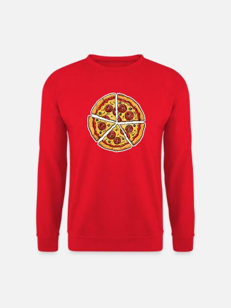 Pizza Grafik - Unisex Pullover - Rot