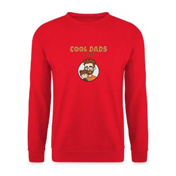 Cool Dads Club Papa Vatertag Tochter Sohn Geschenk - Unisex Pullover - Rot - Vorne - Alina (178cm) & Michal (187cm)