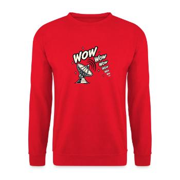 Wow Wow Wow Signal - Unisex Pullover - Rot - Vorne - Alina (178cm) & Michal (187cm)