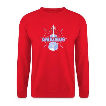 Violine Amadeus - Unisex Pullover - Rot - Vorne - Alina (178cm) & Michal (187cm)