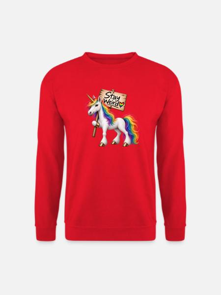 Stay weird ! - Unisex Pullover - Rot