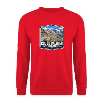 Col du Galibier – Frankreich - Unisex Pullover - Rot - Vorne - Alina (178cm) & Michal (187cm)