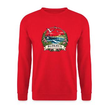 Blokhus Küstenidylle - Unisex Pullover - Rot - Vorne - Alina (178cm) & Michal (187cm)