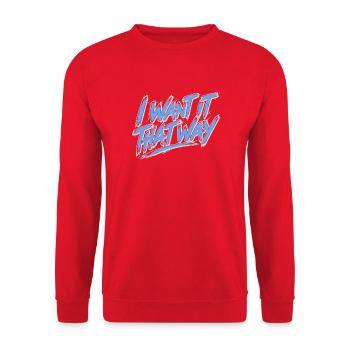 I Want It That Way - Backstreet 2026 - Unisex Pullover - Rot - Vorne - Alina (178cm) & Michal (187cm)