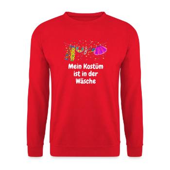Clown Kostüm - Kostüm in der Wäsche - Karneval - Unisex Pullover - Rot - Vorne - Alina (178cm) & Michal (187cm)