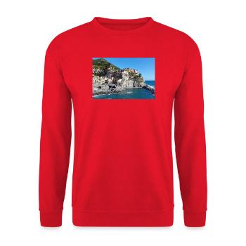 Monterosso al Mare - Unisex Pullover - Rot - Vorne - Alina (178cm) & Michal (187cm)