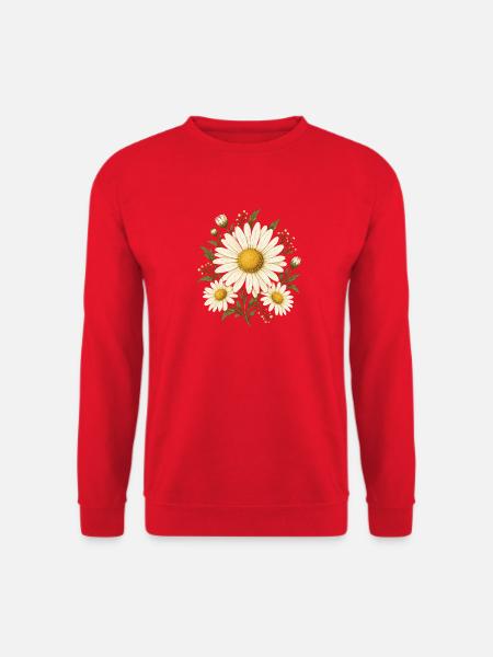 Gänseblümchen Blumenkreis - Unisex Pullover - Rot