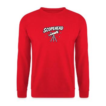 Scopehead - Unisex Pullover - Rot - Vorne - Alina (178cm) & Michal (187cm)