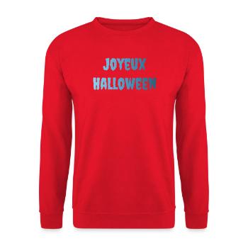 HALLOWEEN. KÜRBIS. HALLOWEEN KÜRBIS - Unisex Pullover - Rot - Vorne - Alina (178cm) & Michal (187cm)