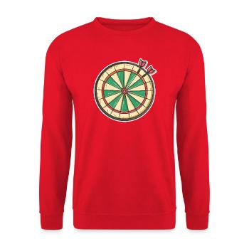 Dart Grafik - Unisex Pullover - Rot - Vorne - Alina (178cm) & Michal (187cm)