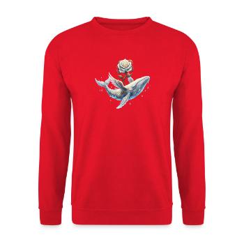 Himmlische Liebe - Unisex Pullover - Rot - Vorne - Alina (178cm) & Michal (187cm)