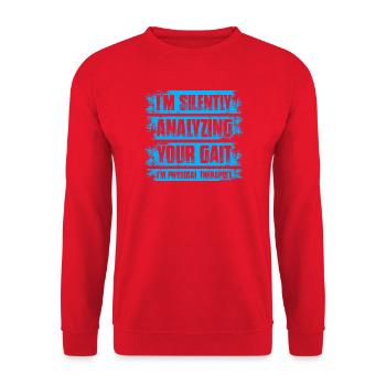 I'm physical therapist Physiotherapie Physio - Unisex Pullover - Rot - Vorne - Alina (178cm) & Michal (187cm)