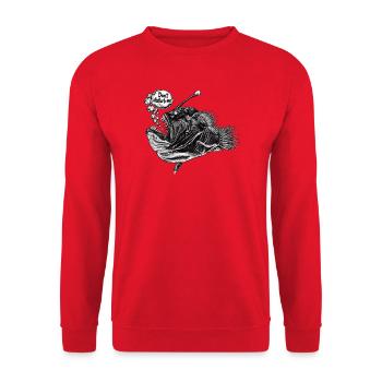 "Don't disturb me" - Unisex Pullover - Rot - Vorne - Alina (178cm) & Michal (187cm)