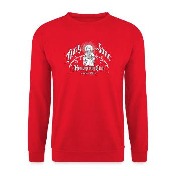 MaryJane Homöopathieclub - Unisex Pullover - Rot - Vorne - Alina (178cm) & Michal (187cm)