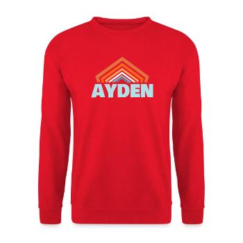 Ayden - Unisex Pullover - Rot - Vorne - Alina (178cm) & Michal (187cm)
