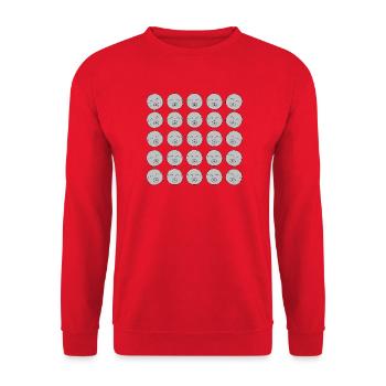 Niedliches Seelöwengesicht - Unisex Pullover - Rot - Vorne - Alina (178cm) & Michal (187cm)