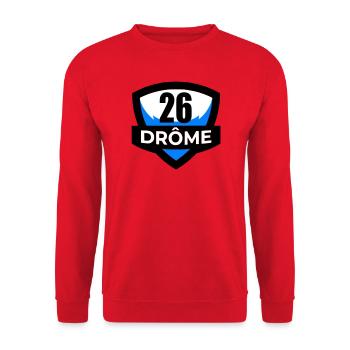 26 Drôme - Unisex Pullover - Rot - Vorne - Alina (178cm) & Michal (187cm)