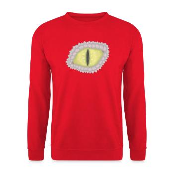Drachenauge - Unisex Pullover - Rot - Vorne - Alina (178cm) & Michal (187cm)