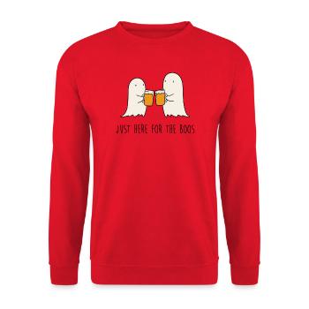 Geister Prost Becherklatsch - Unisex Pullover - Rot - Vorne - Alina (178cm) & Michal (187cm)