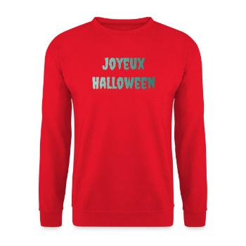 HALLOWEEN. KÜRBIS. HALLOWEEN KÜRBIS - Unisex Pullover - Rot - Vorne - Alina (178cm) & Michal (187cm)
