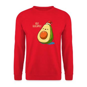 Heiliges Guacamole Avocado - Unisex Pullover - Rot - Vorne - Alina (178cm) & Michal (187cm)