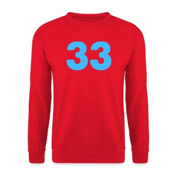 33 - Unisex Pullover - Rot - Vorne - Alina (178cm) & Michal (187cm)