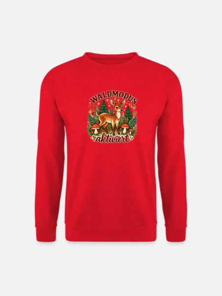 Waldmodus aktiviert – Süßes Shirt für Naturfreunde - Unisex Pullover - Rot