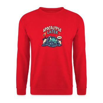 Apokalypse später - Unisex Pullover - Rot - Vorne - Alina (178cm) & Michal (187cm)