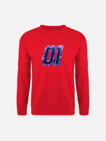 Neon 01 Carbonoptik Logo - Unisex Pullover - Rot