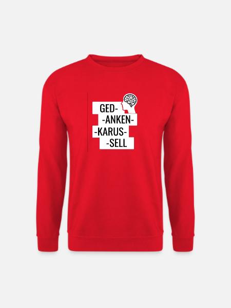Gedankenkarussell Puzzle - Unisex Pullover - Rot