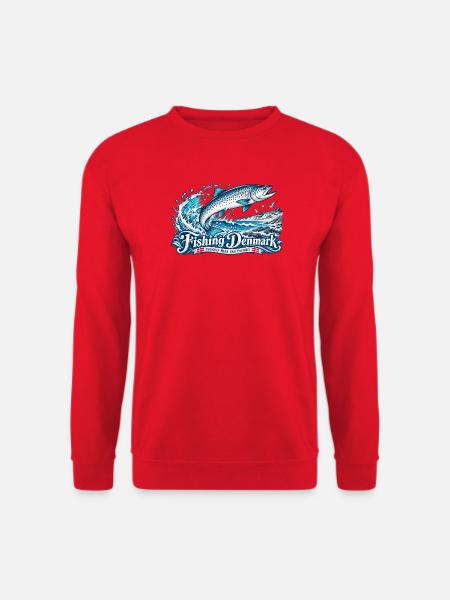 Fishing Denmark Motiv: Meer und Freiheit - Unisex Pullover - Rot