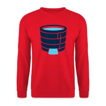 Eisbad Tonne Icon - Unisex Pullover - Rot - Vorne - Alina (178cm) & Michal (187cm)