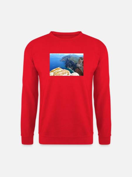 Fantastische Felsenküste auf Korsika - Unisex Pullover - Rot