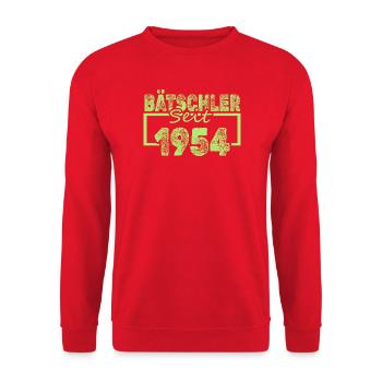 1954 - Unisex Pullover - Rot - Vorne - Alina (178cm) & Michal (187cm)