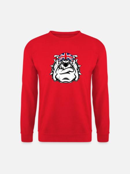 Britische Bulldogge - Unisex Pullover - Rot