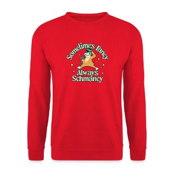 Fancy Schmancy - Unisex Pullover - Rot - Vorne - Alina (178cm) & Michal (187cm)