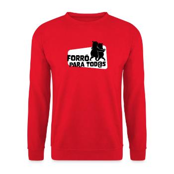 Forro para Todos – Tanzende Capybaras - Unisex Pullover - Rot - Vorne - Alina (178cm) & Michal (187cm)