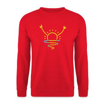 Rock the Sunrise - Unisex Pullover - Rot - Vorne - Alina (178cm) & Michal (187cm)