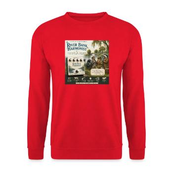 The River Bank Harmonist – ein literarisches Gitarrenpedal - Unisex Pullover - Rot - Vorne - Alina (178cm) & Michal (187cm)