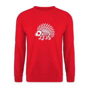 Süßes Skelett Igel Stacheln Wald Tier Cartoon Shir - Unisex Pullover - Rot - Vorne - Alina (178cm) & Michal (187cm)