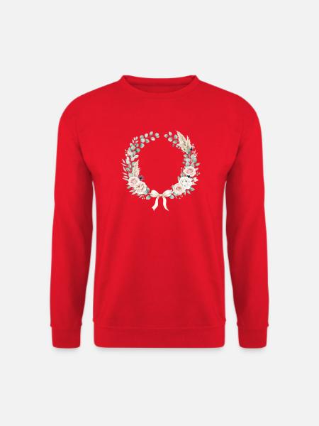 Pastellblumenkranz mit Band - Unisex Pullover - Rot