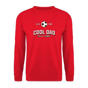 Cool Dad 1982 Fussball Papa Geburtstag Geschenk - Unisex Pullover - Rot - Vorne - Alina (178cm) & Michal (187cm)